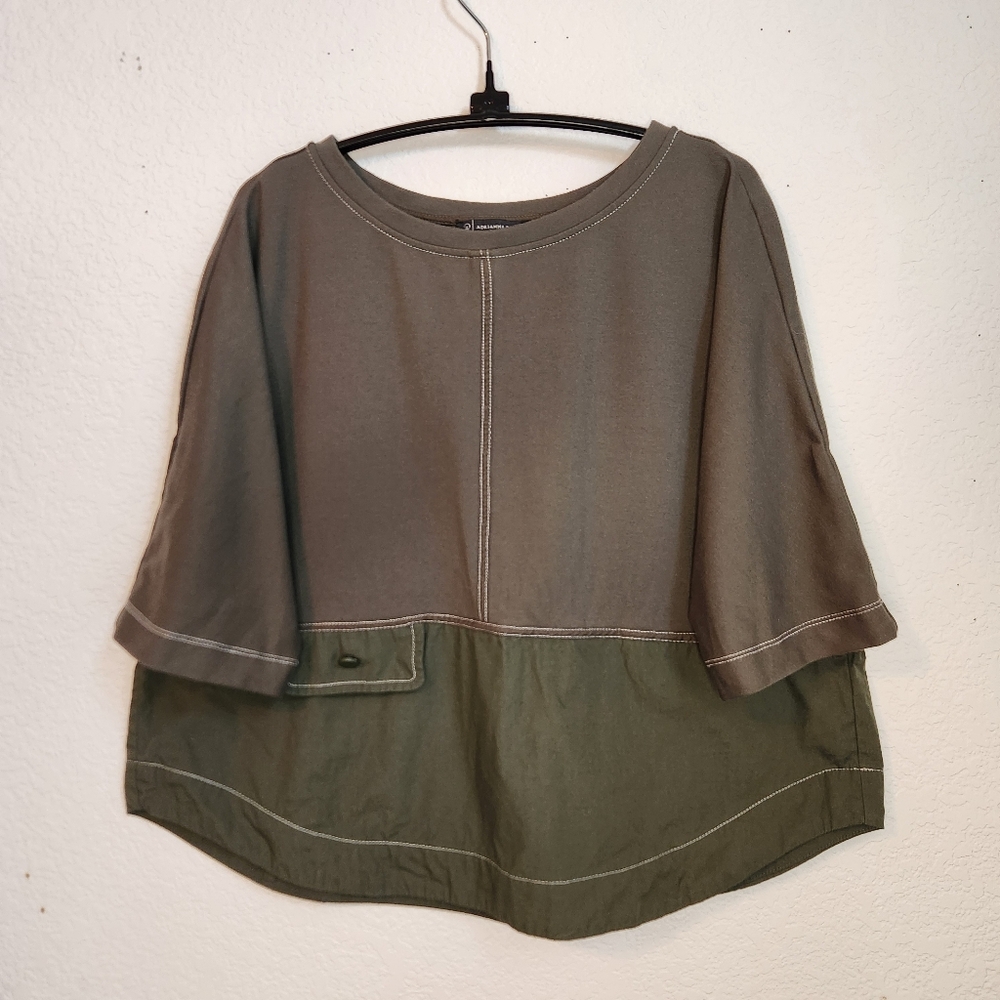 Adrianna Papell Olive Green Top,‎ Size L